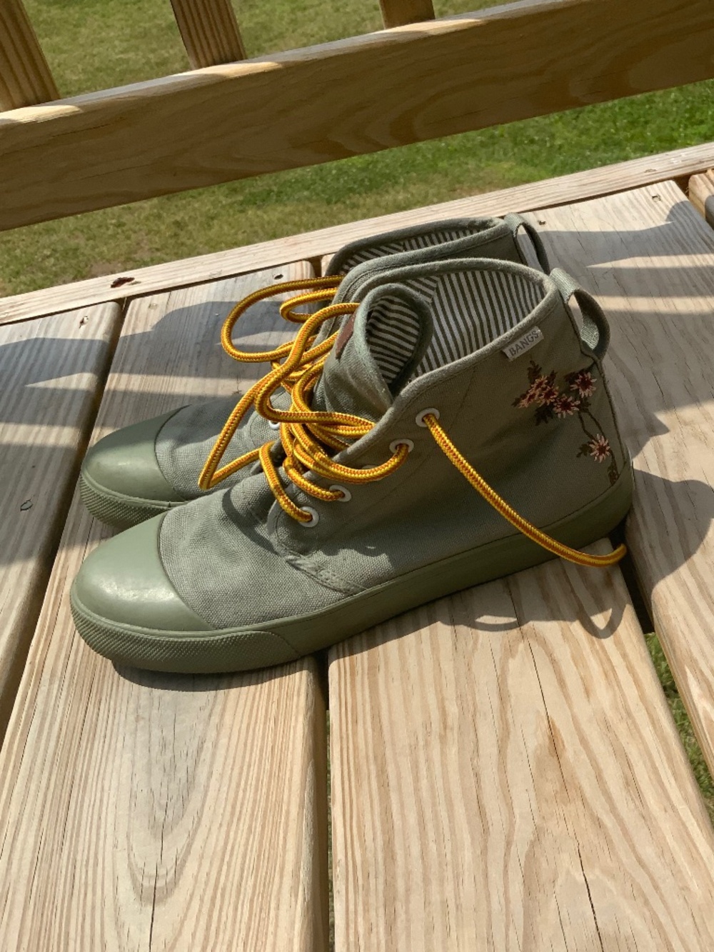 Bangs Shoes Sage  Floral High tops W8